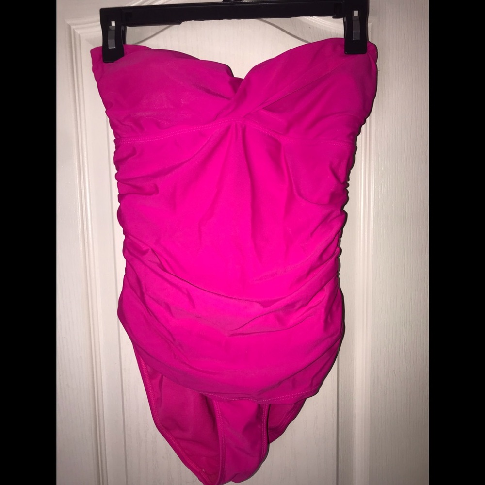 Old Navy - Hot Pink Strapless One Piece Bikini